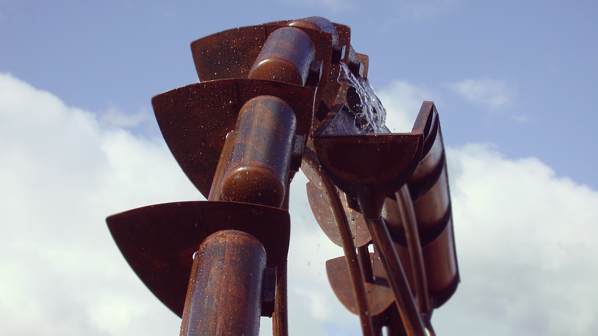 Noria et bassins corten pour le Parc de la Maourine Toulouse