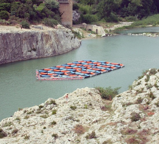 tapis flottant Patrick Bouchain Pont du Gard