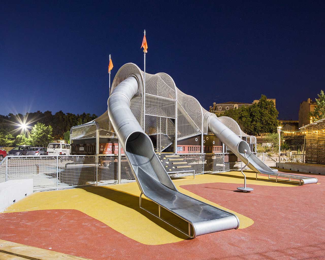 wagon aire de jeux, Friche de la Belle de Mai, Marseille